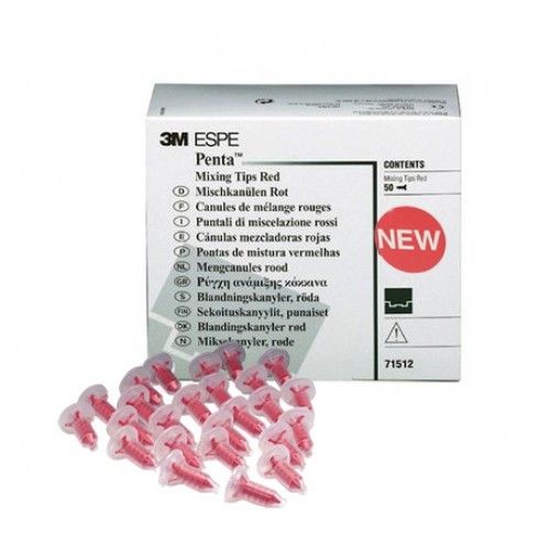 Solventum смесителни накрайници  Penta Mixing Tips червени  50 бр.