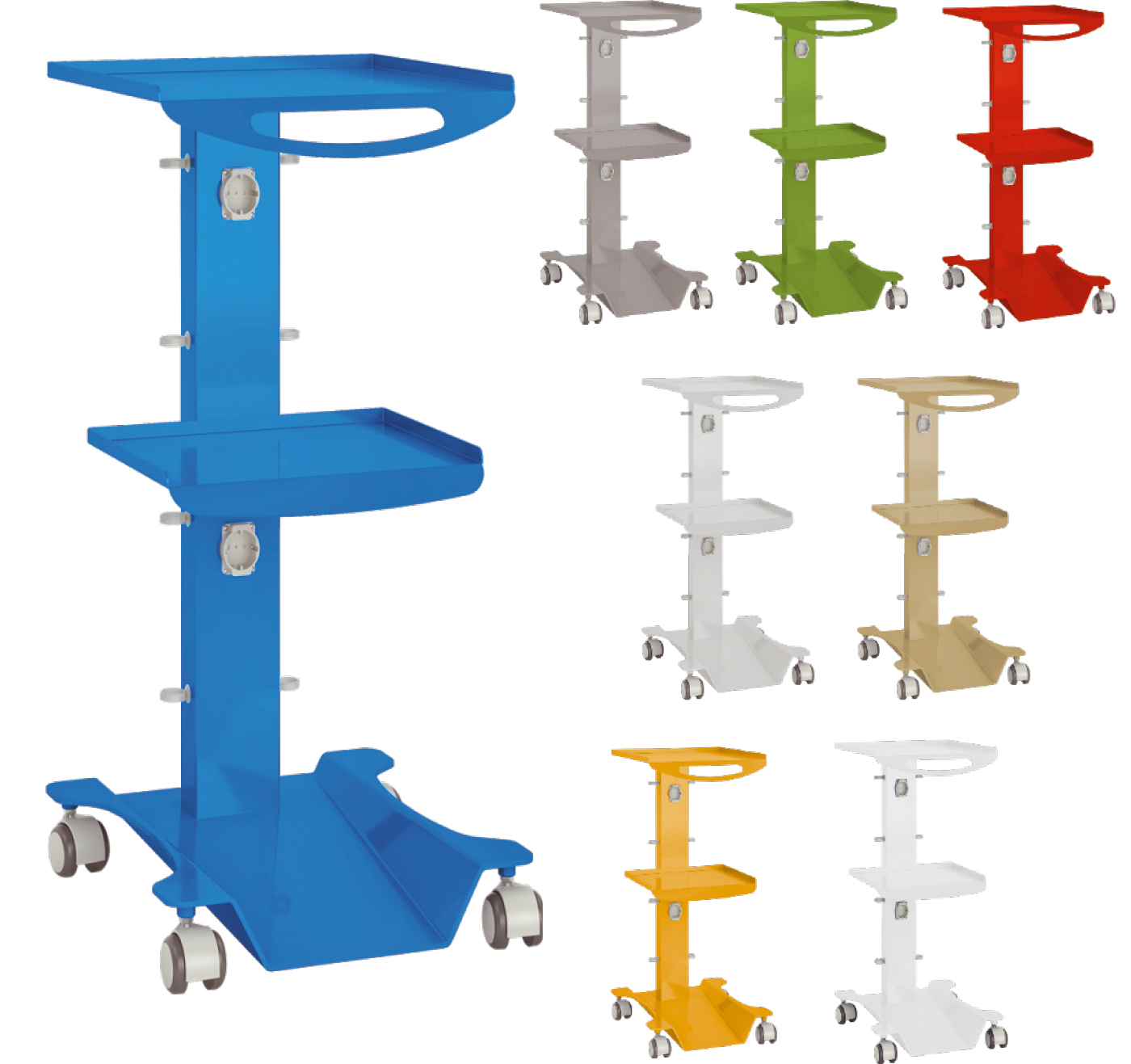 ArTec масичка Trollеy color - сива