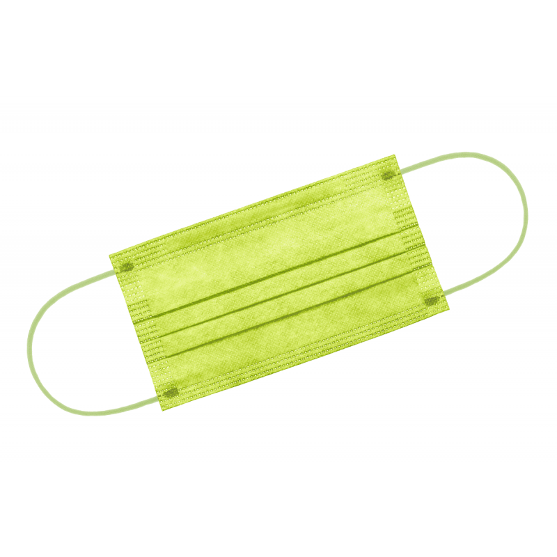 CURADEN маска с ластик - лайм   50 бр.