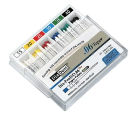 DiaDent хартиени щифтове ISO.06, 20 жълти   100 бр.