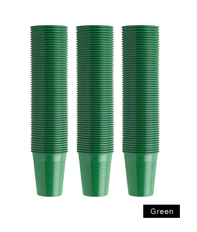 Euronda чашки Monoart 200ml, зелени пластмасови  100 бр.