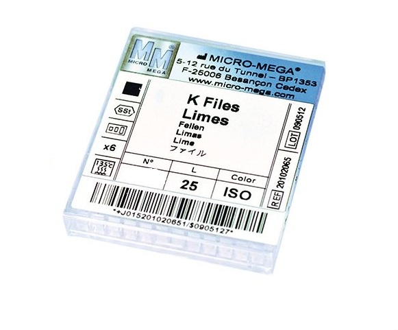 MicroMega K-пила размер 025, 25mm   6 бр.