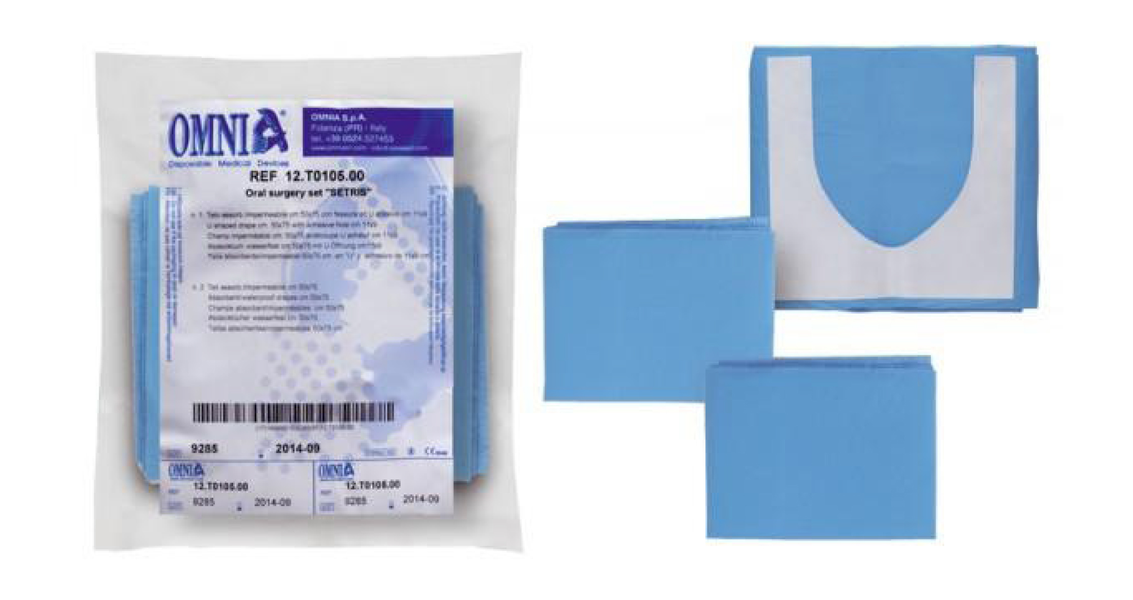 Omnia стерилен сет SETRIS 3 бр. компреси