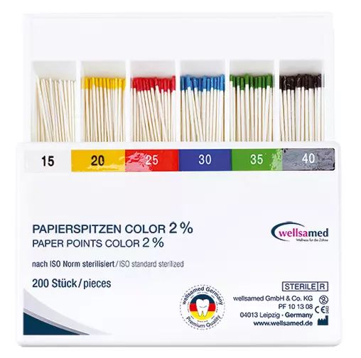 Wellsamed хартиени щифтове размер 35 - зелени   200 бр.