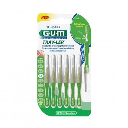 Gum Интердентални четки за зъби конус, жълти 1.3 mm, 6 бр. блистер