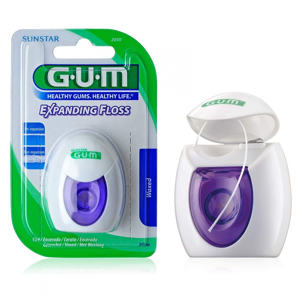 Gum Конец за зъби Expanding floss 30 м