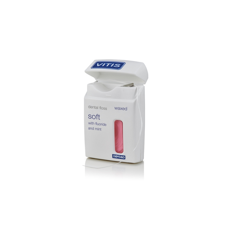 DENTAID Конец за зъби VITIS Soft Dental Floss 50 m, розов