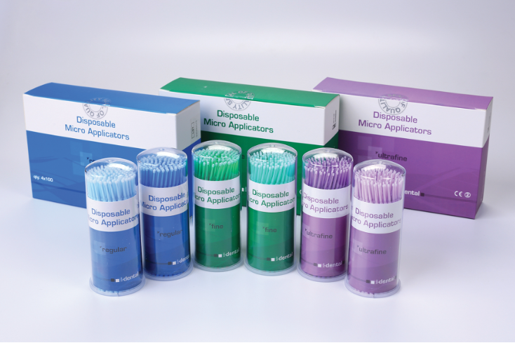 I-DENTAL микроапликатори Regular (2.5 mm) сини   100 бр.