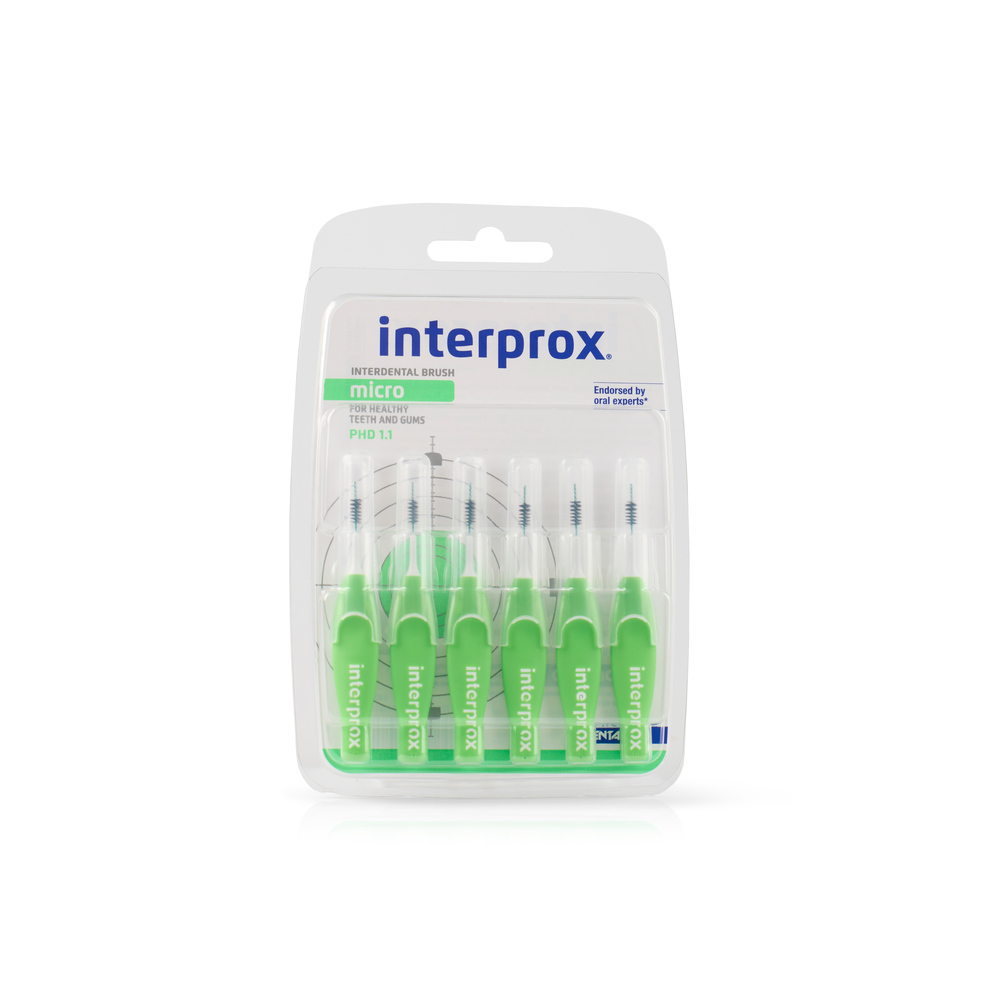 DENTAID Интердентални четки за зъби INTERPROX 4G micro NEW 1.1 mm, 6 бр. блистер
