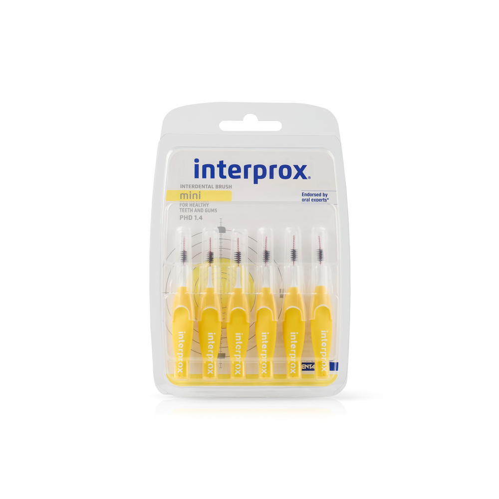 DENTAID Интердентални четки за зъби INTERPROX 4G mini NEW 1.4 mm, 6 бр. блистер