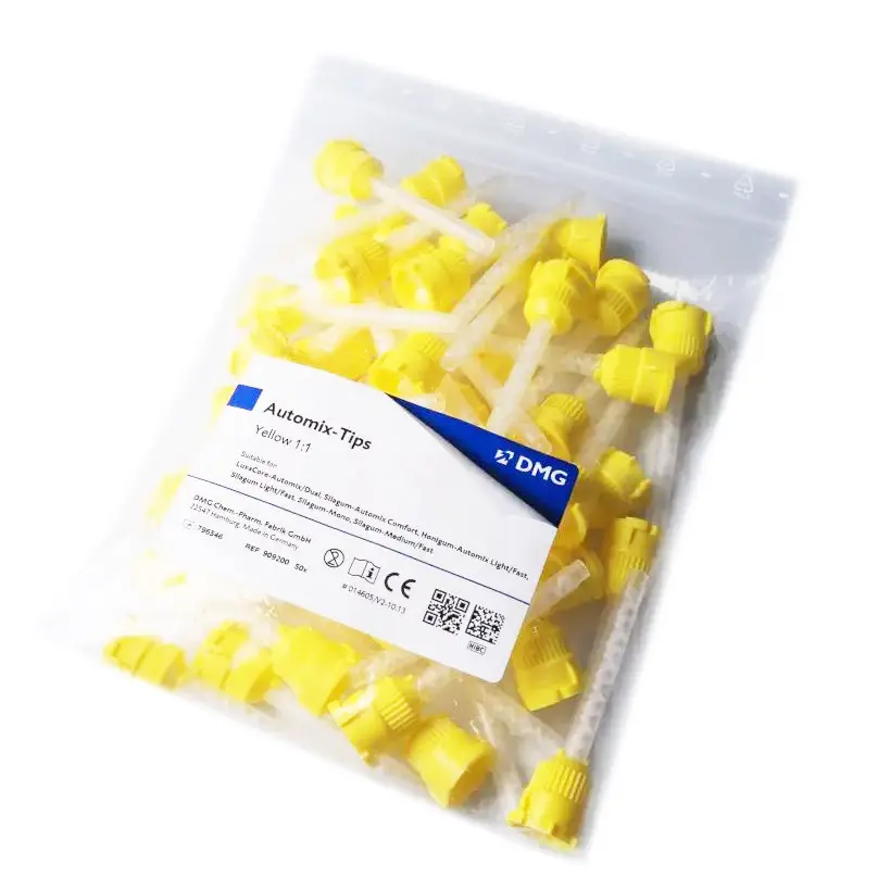 DMG смесителни канюли Automix Tips Yellow 1:1 Смесителни канюли жълти , за А-силикон  50 бр.
