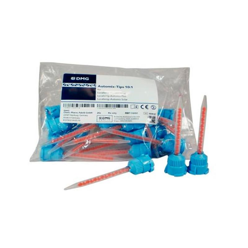 DMG смесителни канюли Automix Tips Blue 10:1 Смесителни канюли за Luxatemp,  45 бр.