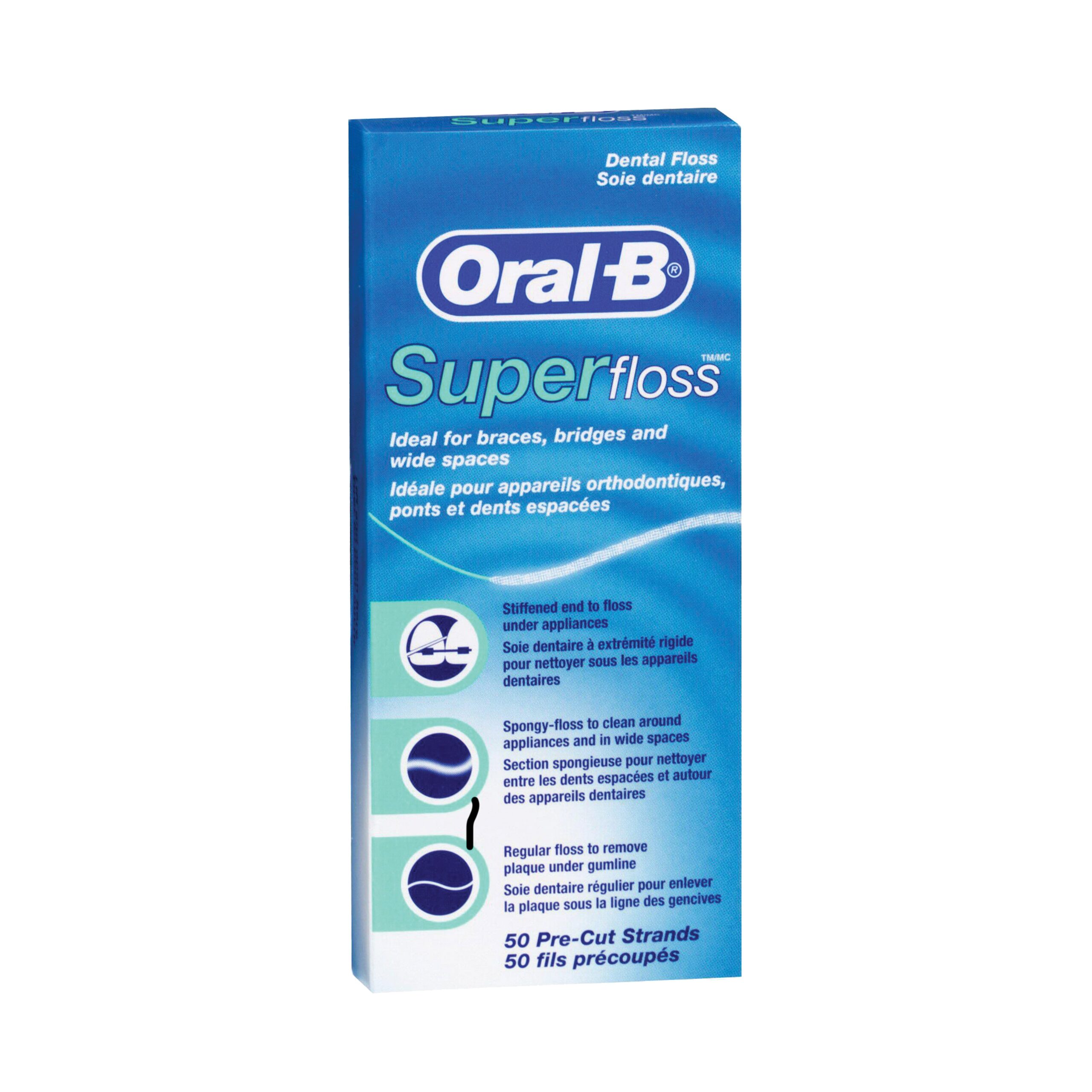 Oral-B Конец за зъби Super Floss 50 бр., предварително нарязан