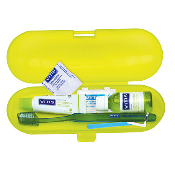 DENTAID Комплект VITIS Orthodontic - четка+ паста 15ml+ вода 30ml + восък + интердентална четка