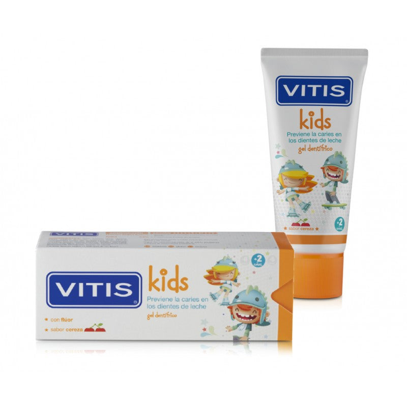 DENTAID Гел паста за зъби VITIS Kids Cherry за деца от 2 до 6 год. 50 ml