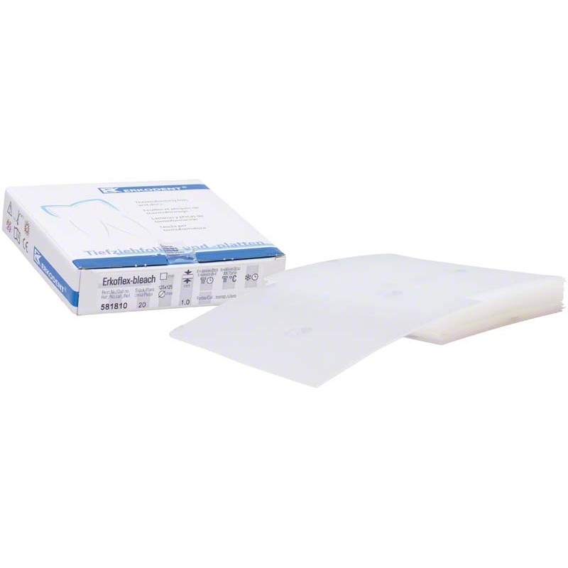Erkodent фолио квадратно Erkoflex-bleach 125x125 mm, 1.00 mm  20 бр.