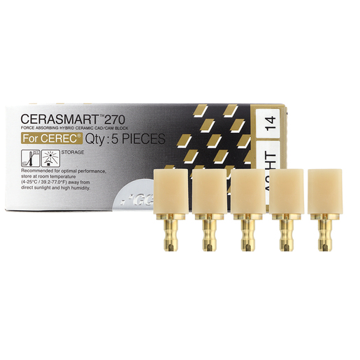 GC Керамичен блок Cerasmart 270 CEREC размер 14 A2 HT  5 бр. кутия