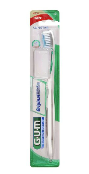 Gum Четка за зъби Original White Medium, блистер