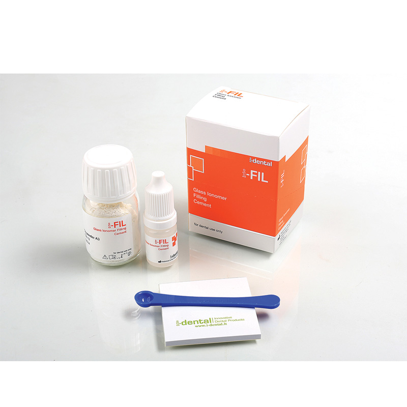 I-DENTAL гласйономерен цимент i-FIL -  прах и течност (10g A2, 10g A3, 6g течност)