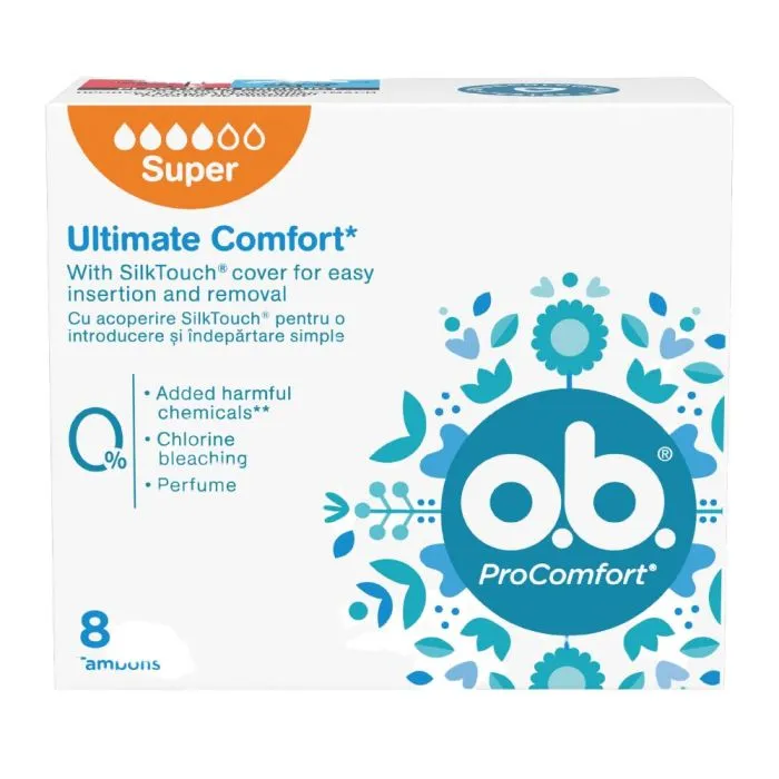O.B. Дамски тампони Pro comfort Super 8 бр. кутия