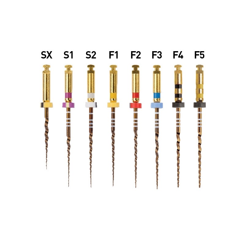 Maillefer машинни пили Protaper Gold комплект, размер ( SX, S1, S2, F1, F2, F3 ) 25 mm 6 бр. блистер